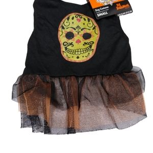 Bret Michaels Dog costume, Pets Rock skull dress, sz S